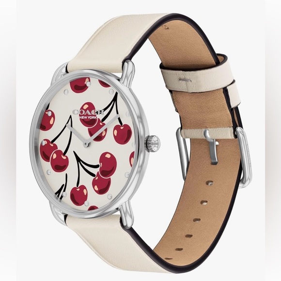 🍒 COACH  Elliot Women's 2H Quartz Watch - Calfskin Leather Strap. EUC 🍒 - Picture 3 of 8
